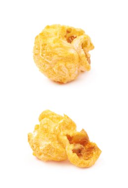 İzole tek patlamış mısır pul