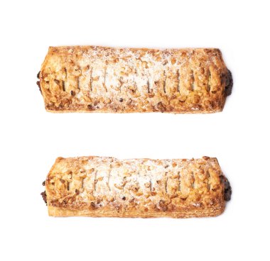 Çikolatalı pasta çörek izole