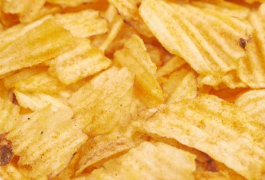 Patates cipsi ile kaplı yüzey