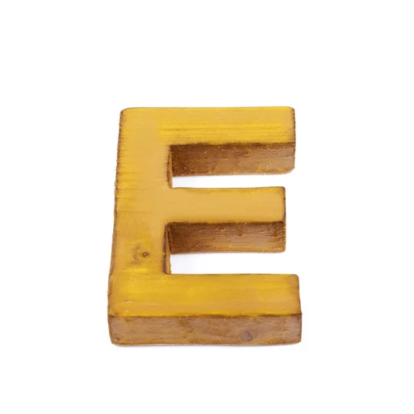 Single sawn wooden letter isolated — Stock Photo, Image