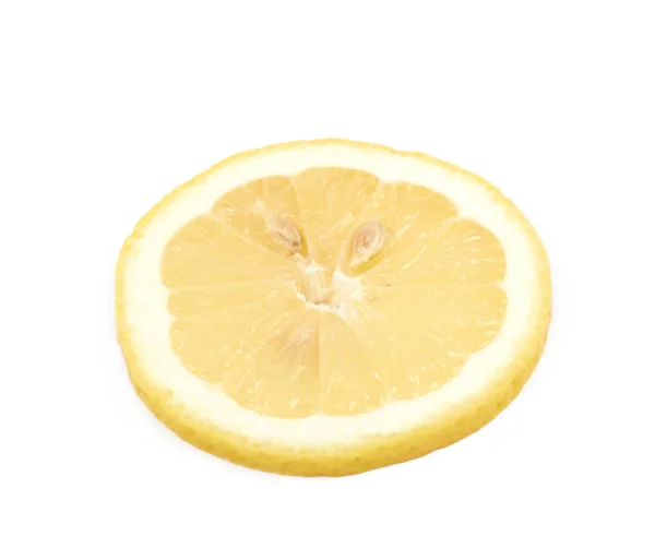 Tek dilim izole limon — Stok fotoğraf