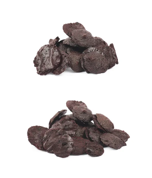Cookie poudre noire isolé — Photo