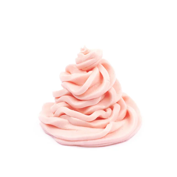 Glazuur crème swirl geïsoleerd — Stockfoto