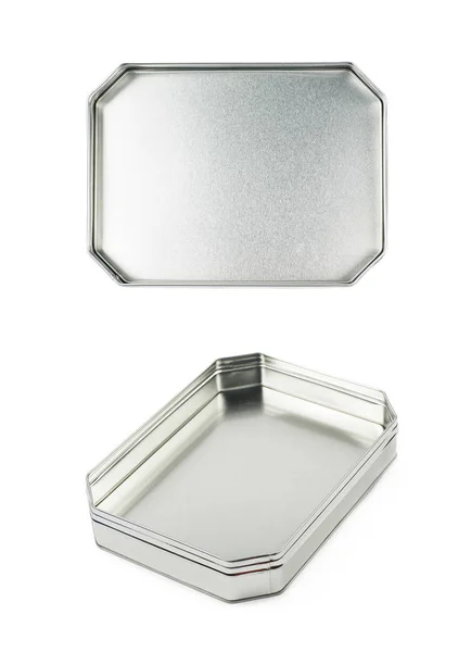 Caja de metal octagonal aislada —  Fotos de Stock