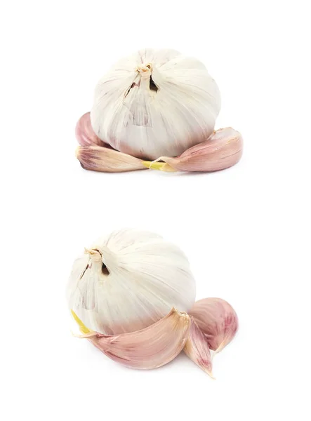 Pile of garlic bulb and cloves — Stock Photo, Image