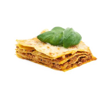 Tek dilim izole lazanya