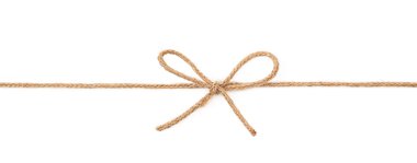 Bow knot on a string isolated clipart