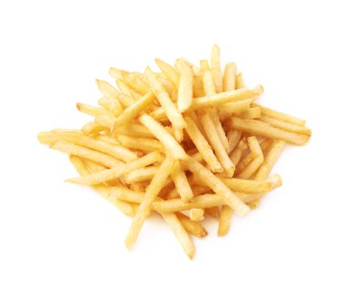 Bir patates kızartması izole yığını