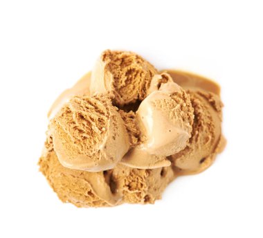 Dondurma topları izole yığını