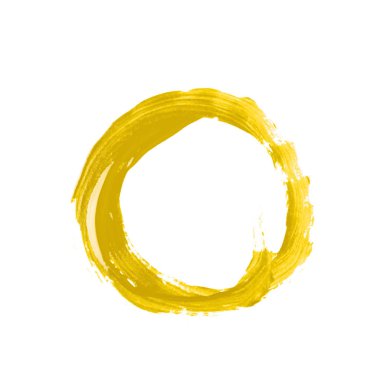 İzole bir boya vuruş ile yapılmış daire