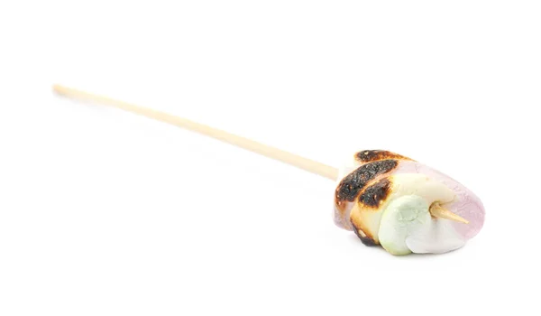 Einzelne Marshmallow-Bonbons auf einem Stock — Stockfoto