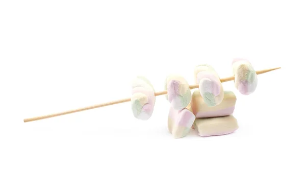 Multiple marshmallows on a stick — Stock Photo, Image