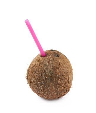 İzole tek bütün Hindistan cevizi