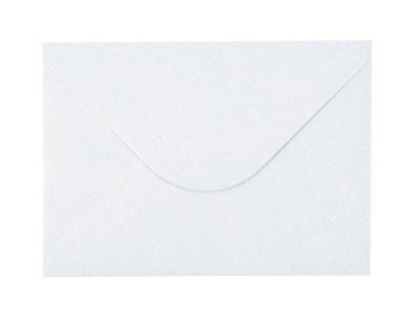 Beyaz kağıt zarf izole