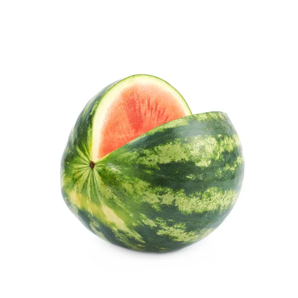 Diiris semangka yang terisolasi — Stok Foto