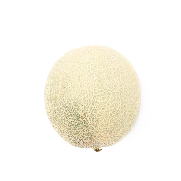 Einzelne ganze Cantaloupe-Melone isoliert — Stockfoto