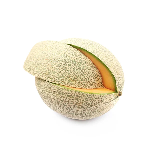 Skivad cantaloupe melon sammansättning — Stockfoto