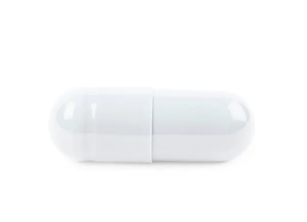 Single softgel capsule pill isolated — Stock Photo, Image