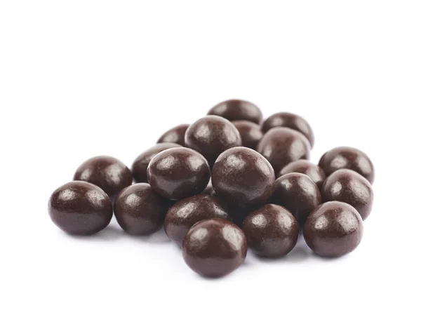 Изолированная куча шоколадных конфет — стоковое фото
