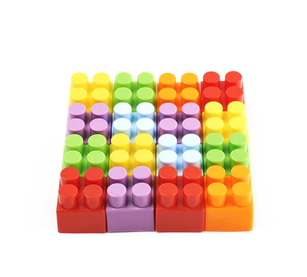 Quadratische Form aus Spielzeugsteinen — Stockfoto