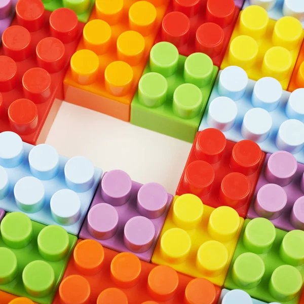 Surface covered with toy bricks — Stock Photo, Image