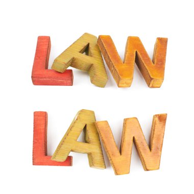 İzole ahşap harflerin kelime yapılmış