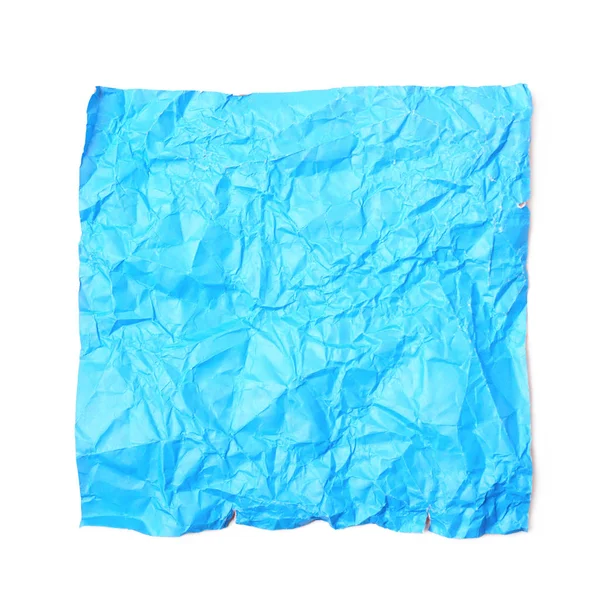 Folha de papel simples amassada isolada — Fotografia de Stock
