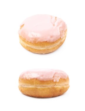 Pembe sırlı çörek izole