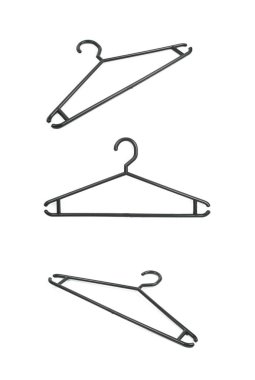 İzole siyah plastik askı