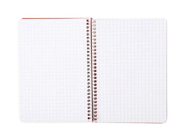 Caderno quadrado aberto isolado — Fotografia de Stock