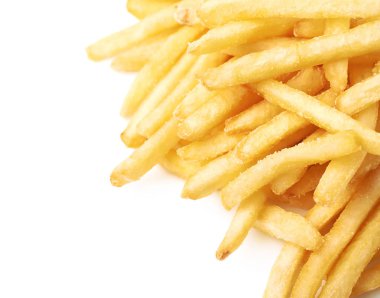 Bir patates kızartması izole yığını