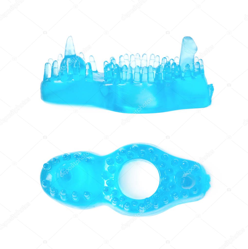 Silicone sex toy isolated