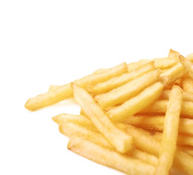 Bir patates kızartması izole yığını