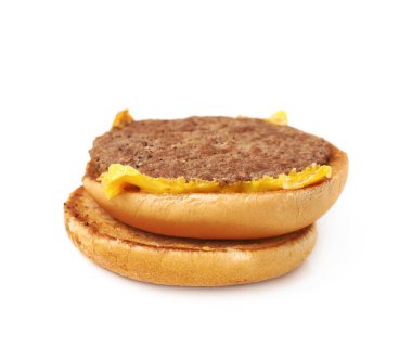 Açılan burger izole