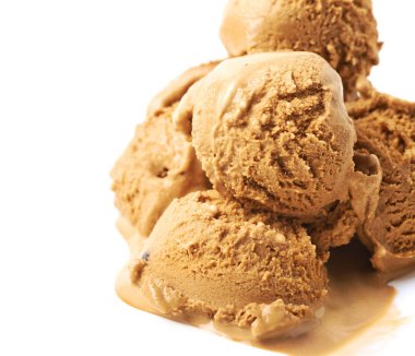 Dondurma topları izole yığını