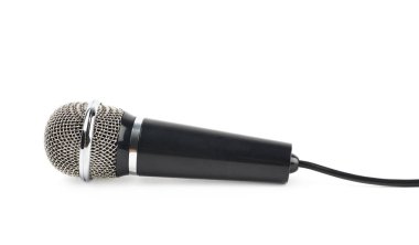 Siyah mikrofon izole kablosu ile