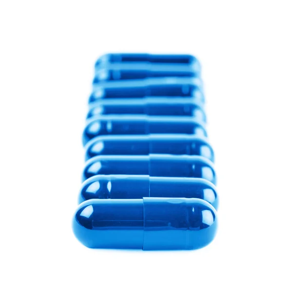 Stapel softgel capsule pillen — Stockfoto