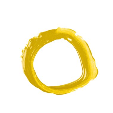 İzole bir boya vuruş ile yapılmış daire