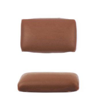 İzole düz çikolata şeker