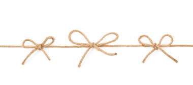 Yay knot izole bir ipte