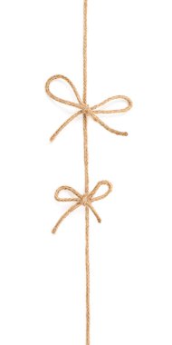 Bow knots on a string isolated clipart