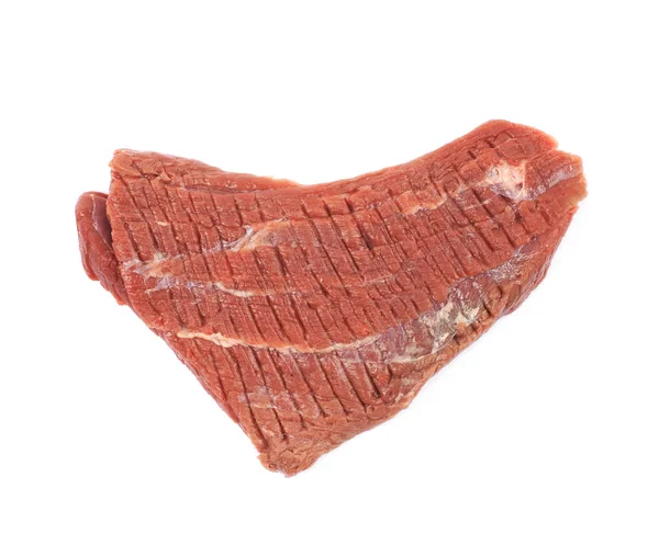 Zarte Scheibe Rindfleisch isoliert — Stockfoto