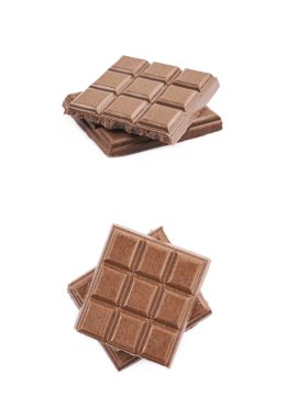 Bar izole çikolata kırık