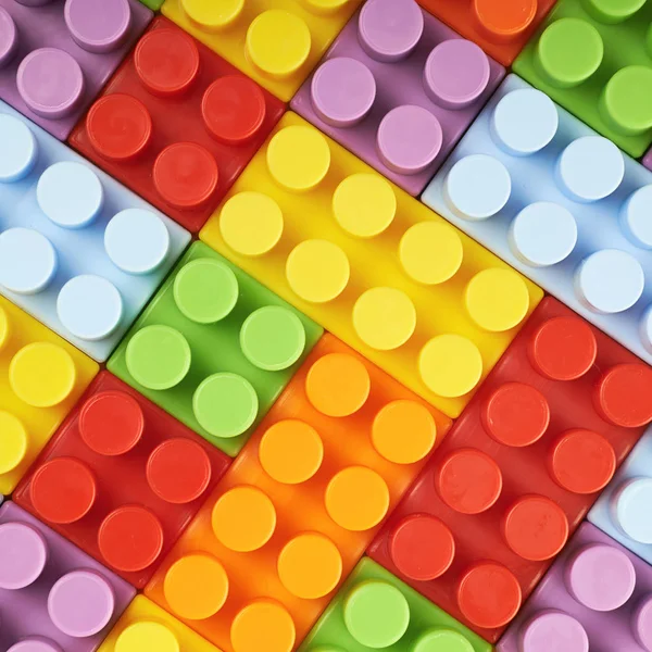 Surface covered with toy bricks — Stock Photo, Image