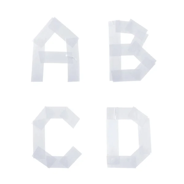 Símbolos de letras hechos de cinta aislante —  Fotos de Stock