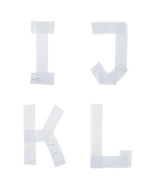 Símbolos de letras hechos de cinta aislante — Foto de Stock