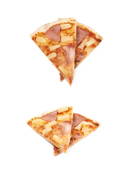Composición de pizza hawaiana aislada — Foto de Stock