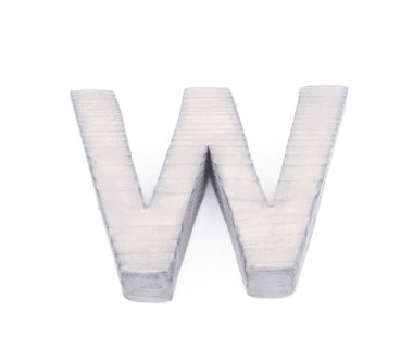 Tek Boyutlanmış ahşap harf izole