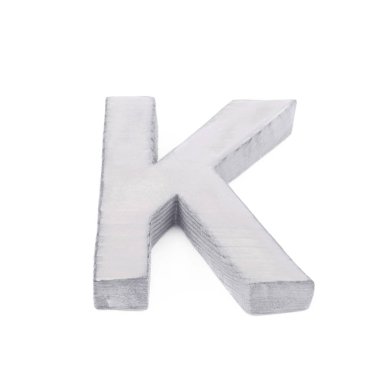 Tek Boyutlanmış ahşap harf izole