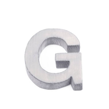 Tek Boyutlanmış ahşap harf izole